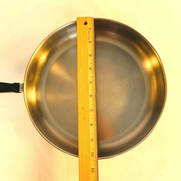 Vintage Farberware Stainless Steel 10.25” Skillet Fry Pan Aluminum‎ Clad NYC USA - Picture 9 of 11